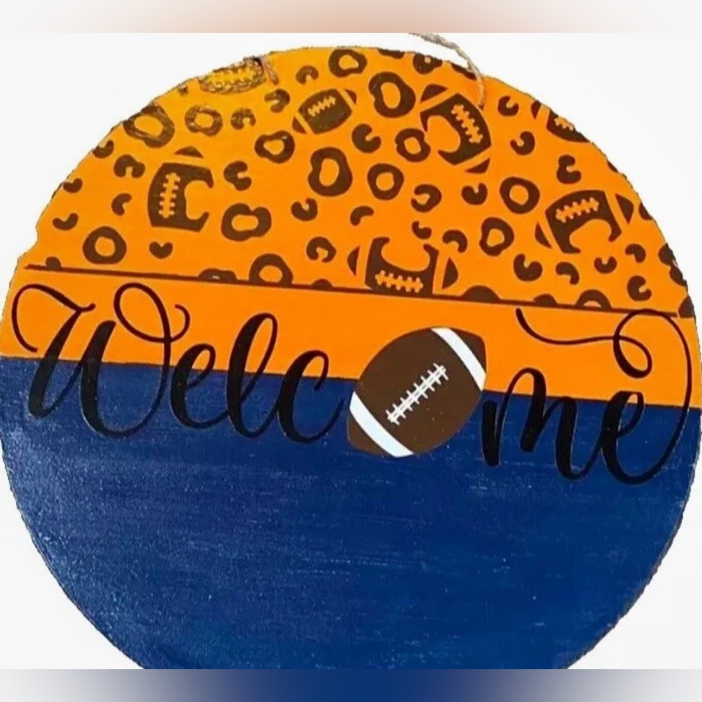 🔥🏷️Football Welcome 12” Indoor Or Outdoor Sign, ready to hang